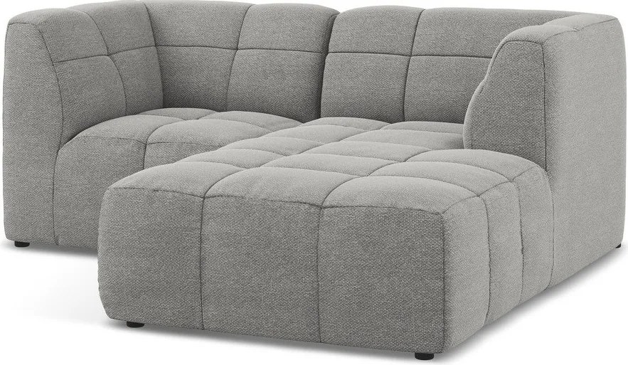 Сив ъглов диван от прежда с примки от букле (десен ъгъл) Aloha – Makamii