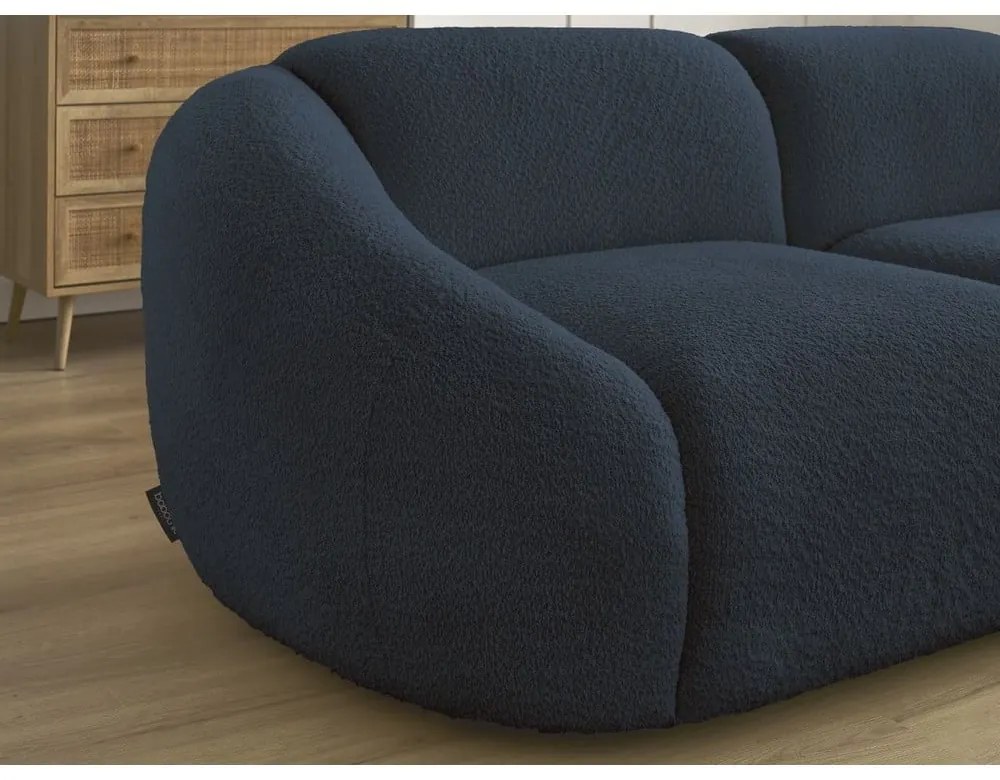 Тъмносин диван от букле 230 cm Tina – Bobochic Paris