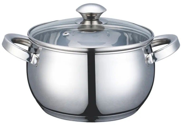 Тенджера с капак OLIVER BROWN OB 1210 KI18, 2.7 литра, 18х11.5 см, Многослойно дъно, Индукция, Инокс