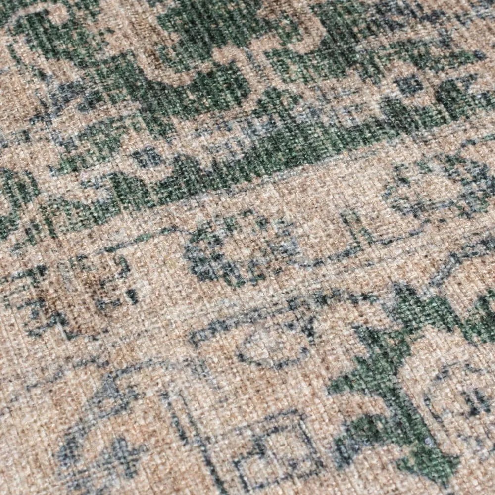 Зелена пътека подходяща за пране 60x230 cm Beau Floral – Flair Rugs