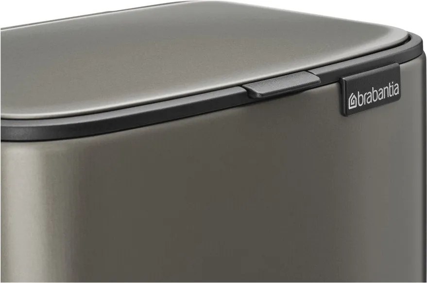 Сиво стоманено кошче за боклук с педал 7 l Bo – Brabantia