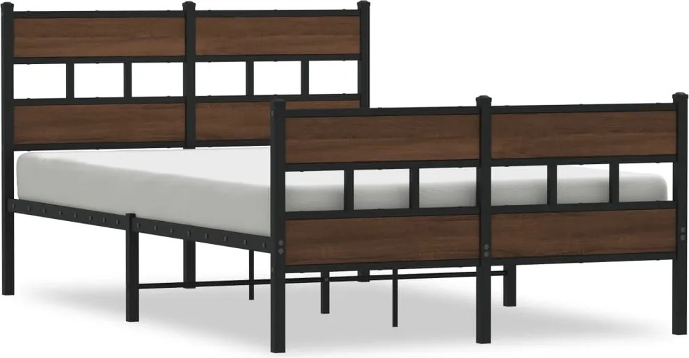 4017166 vidaXL Рамка за легло без матрак, с табла и подложка, 120x190 см