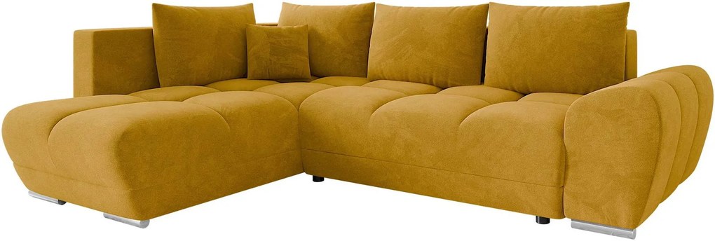 Ъглов диван Forrest-Горчица-Ляв