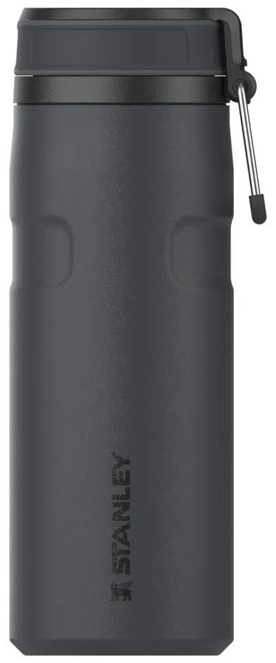 Черен термос от неръждаема стомана 470 ml IceFlow™ Bottle Twist Flip Black – Stanley