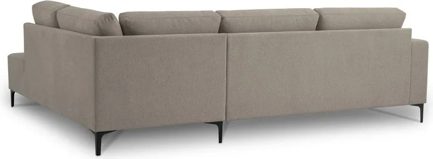 Светлокафяв шенилов ъглов диван (десен ъгъл/L форма) Fabian – Scandic