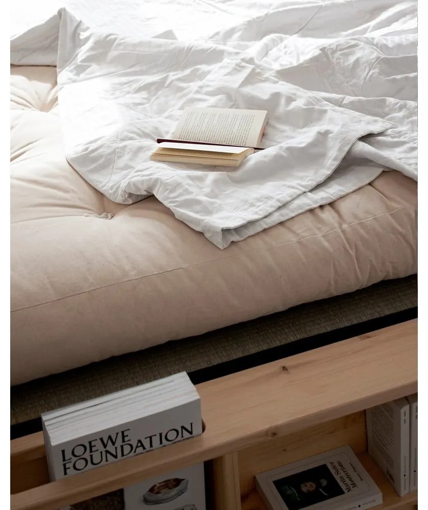 Двойно легло от борова дървесина с решетка 160x200 cm Ziggy - Karup Design