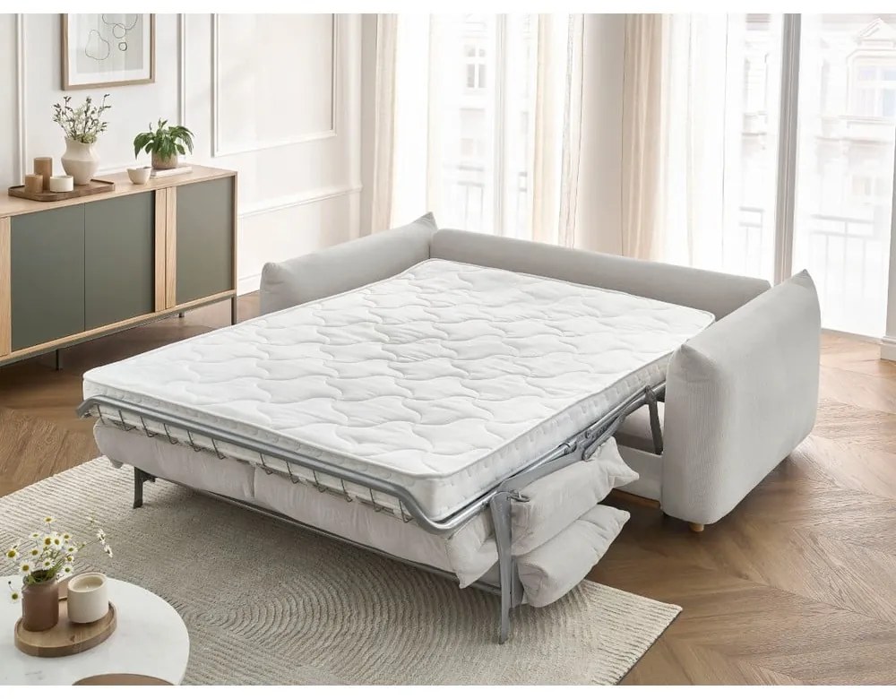 Светлосив сгъваем диван 214 cm Ernest – Bobochic Paris