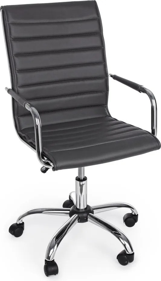 Тъмносив офис стол от имитация на кожа Perth – Yes Everyday