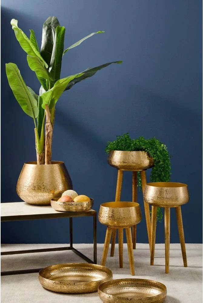 Метални ръчно изработени покрития за кашпи в комплект 3 бр. ø 37,5 cm Varanasi – Bizzotto