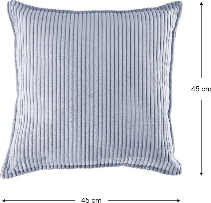 Синя детска възглавница за диван от рипсено кадифе Block – Wigiwama