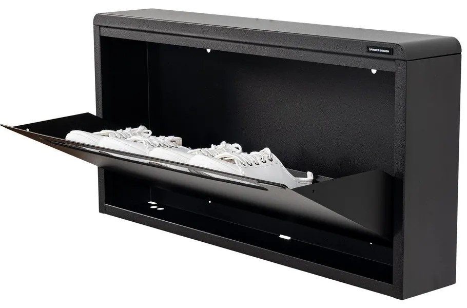 Черна метална накланяща се/висяща стойка за обувки Mario – Spinder Design