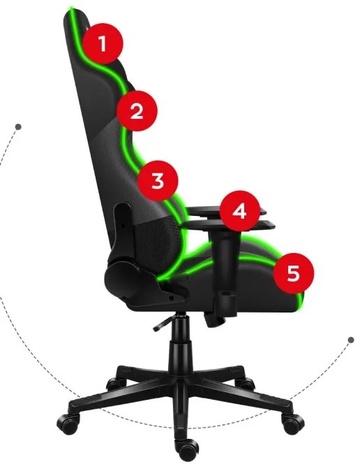 Стол за игри Gaming Huzaro Force 6.2 Black RGB