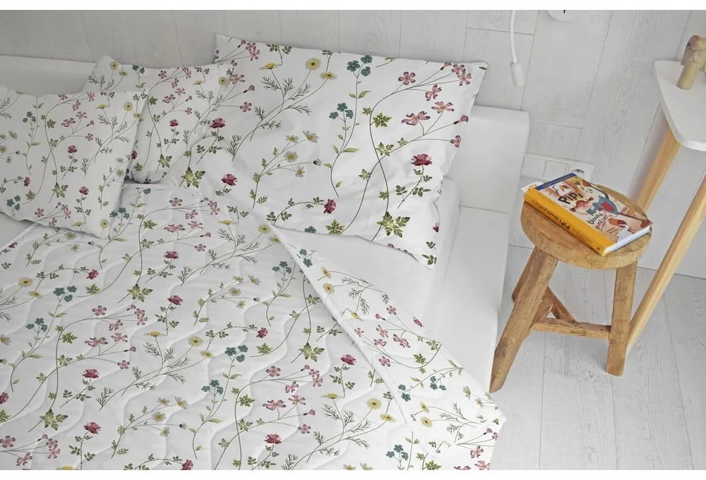 Олекотени одеяло и калъфка за възглавница в комплект от памучен сатен 140x200 cm – Butter Kings