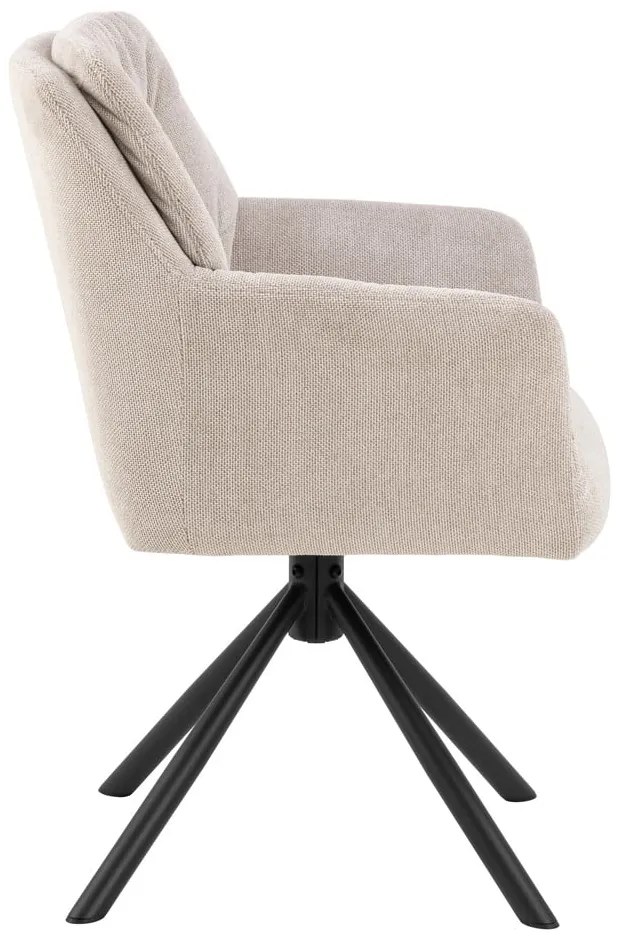 Бежов тапициран трапезен стол с подлакътници Alonso – Actona