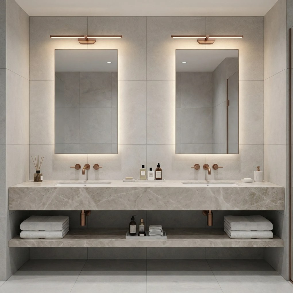 LED аплик за баня APP1896-1W 60 cm BRUSH COPPER