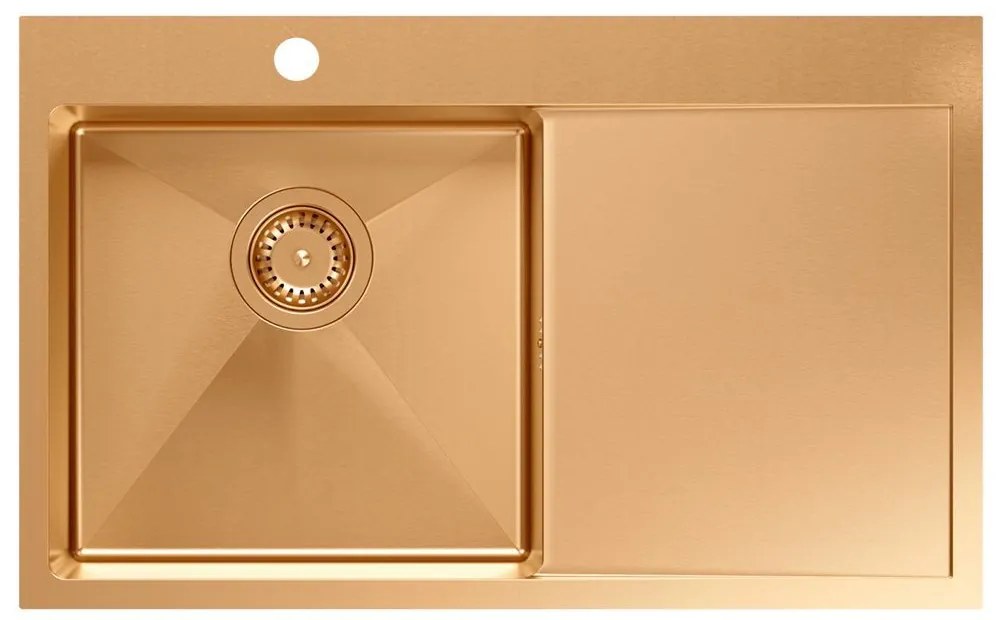 Стоманена мивка RUSSEL 111 Copper