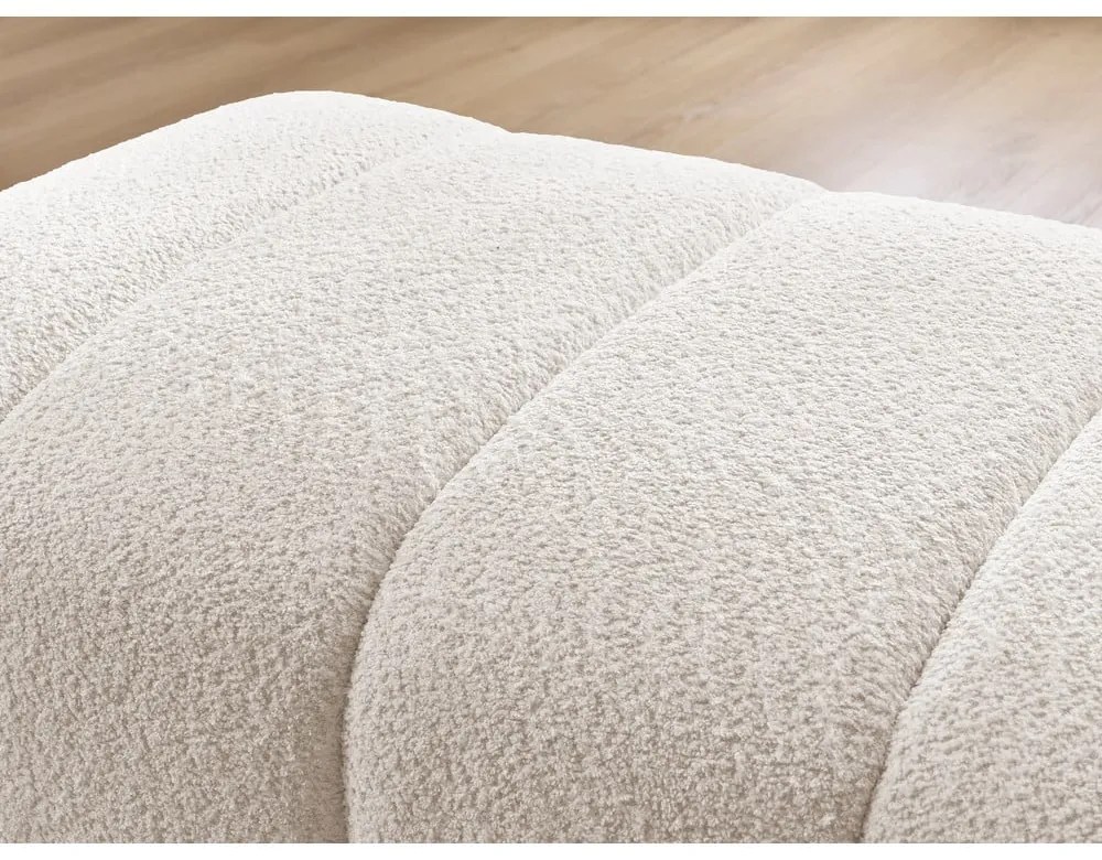 Бяла табуретка от прежда с примки от букле Annecy – Bobochic Paris