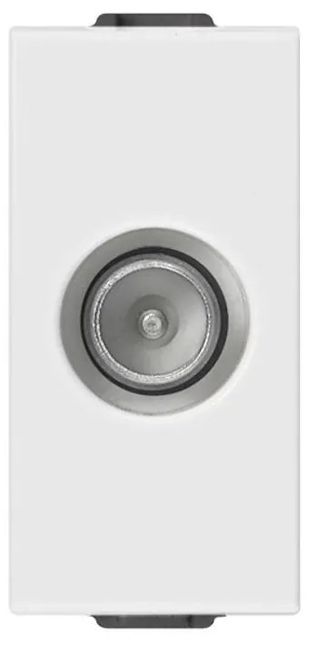 VIMAR 09300.10 Коаксиална TV розетка преходна с мъжки конектор TV-RD-SAT 10db, Бял, 1M  NEVE UP