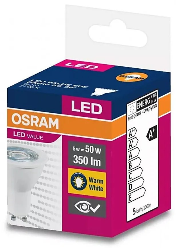 LED Крушка PAR16 GU10/5W/230V 2700K - Osram