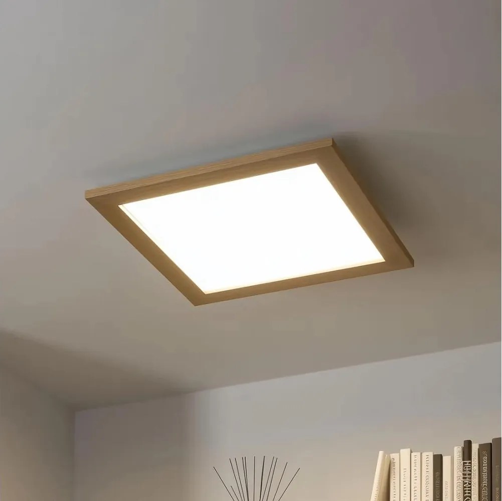 Brilagi - димируемо LED осветително тяло SLIMFRAME WOOD LED/36W/230V 49,5x49,5 cm + дистанционно управление
