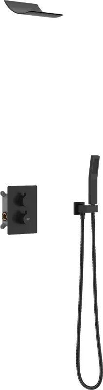 Mexen Salto вградена душ система, черна - 7604-02-70