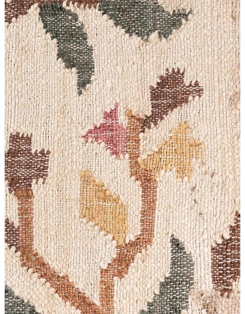 Кремав ръчно изработен ютен килим 120x170 cm Roya Violette – Elle Decoration