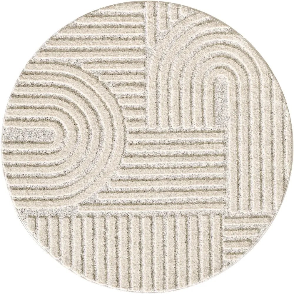 Кремав кръгъл килим ø 120 cm Art – Ayyildiz Carpets