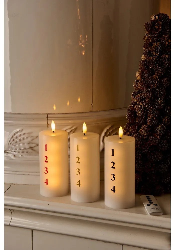 LED свещ на батерии (височина 15 cm) Sille Advent – Sirius