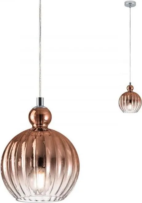 Redo 01-2064 - Полилей на кабел PLUMEN 1xE14/42W/230V Ø 15 см меден