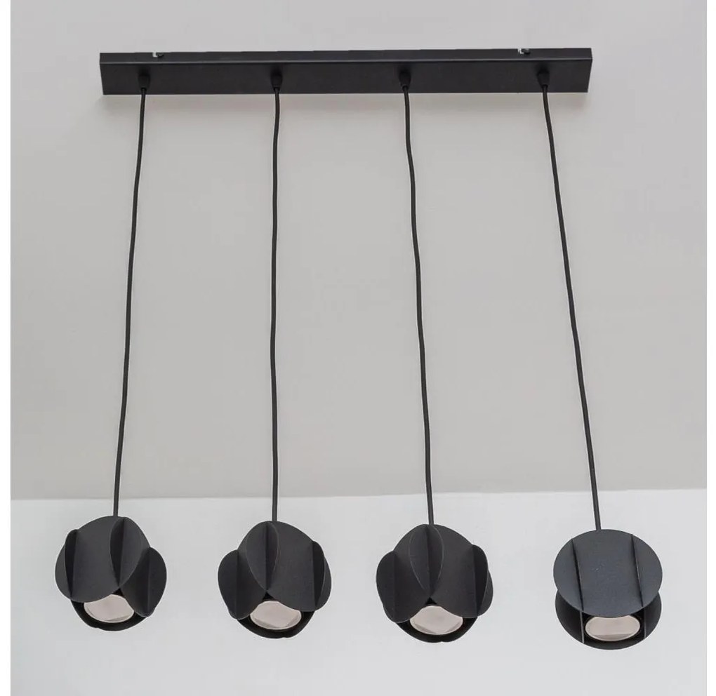 Полилей на кабел GAMBIT 4xGU10/10W/230V черен