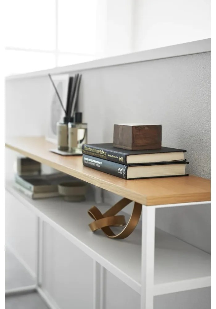 Конзолна маса от декор от ясен в бял и светлокафяв цвят 20,5x126 cm Tower – YAMAZAKI