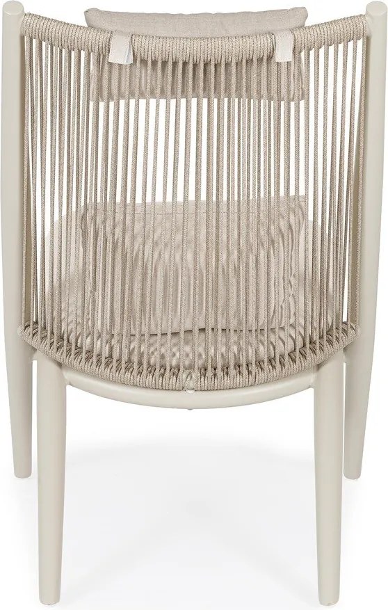 Бежов метален градински стол Aloha – Bizzotto