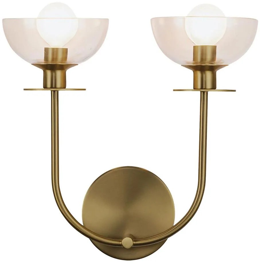 Alora Mood ALM-SYLVIA-2WB-BG-CL - Настенно осветително тяло SYLVIA 2xE14/40W/230V златисто