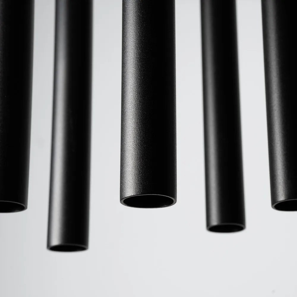 Черно метално висящо осветително тяло ø 25 cm Fideus – Sollux