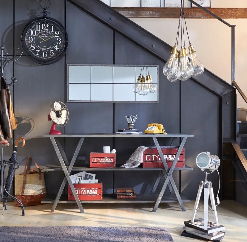 Настолна лампа atmosphera Ebor Tripod, 68 cm - Черен