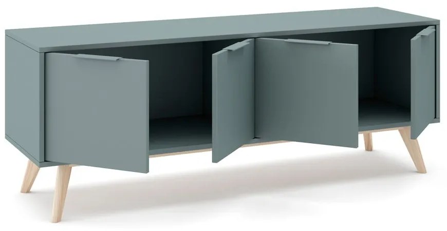 Маса за телевизор сиво-зелена 140x53x40 cm Pisco – Marckeric