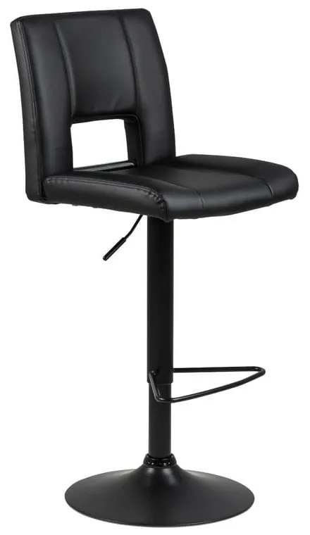 Черен бар стол с регулируема височина Sylvia - Actona