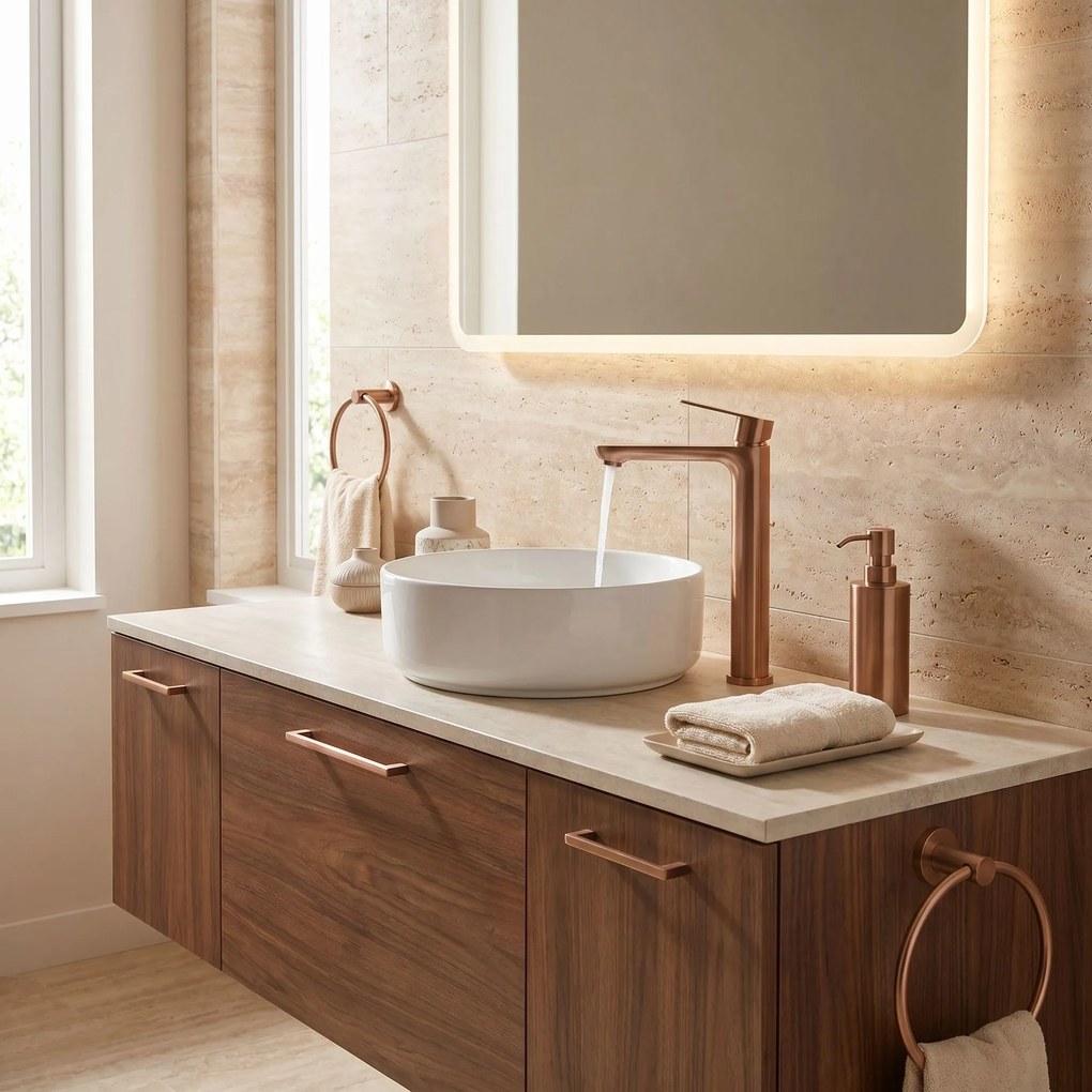 Смесител за баня Rea Logan Brush Copper