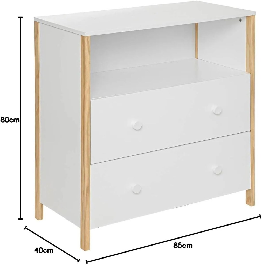 Детски скрин Аtmosphera Kima, MDF, Бял