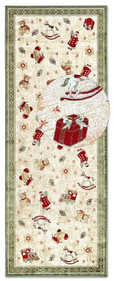 Зелена пътека с коледен мотив със смес от памук 80x200 cm Toy's Delight Green Christmas – Villeroy&amp;Boch