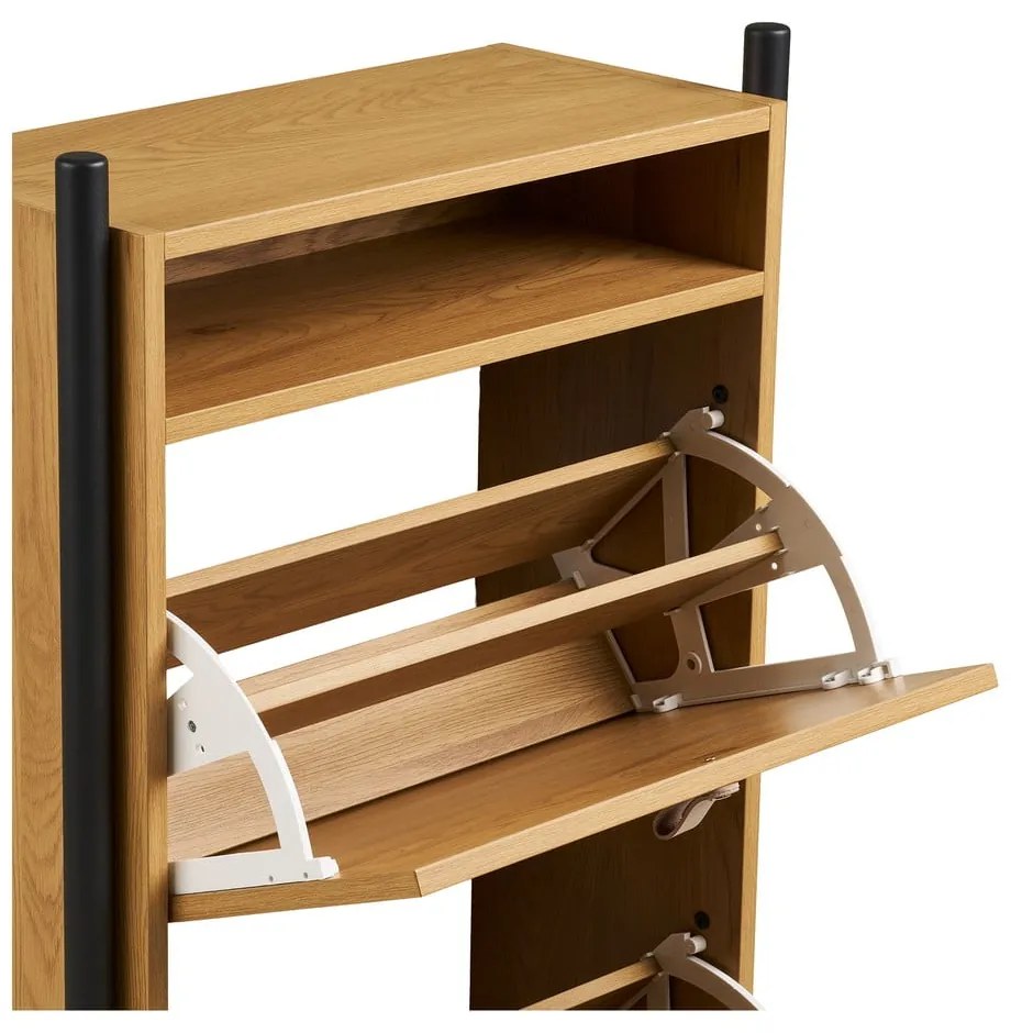 Накланяща се стойка за обувки от декор от дъб в естествен цвят 62x118x26 cm Barco – House Nordic
