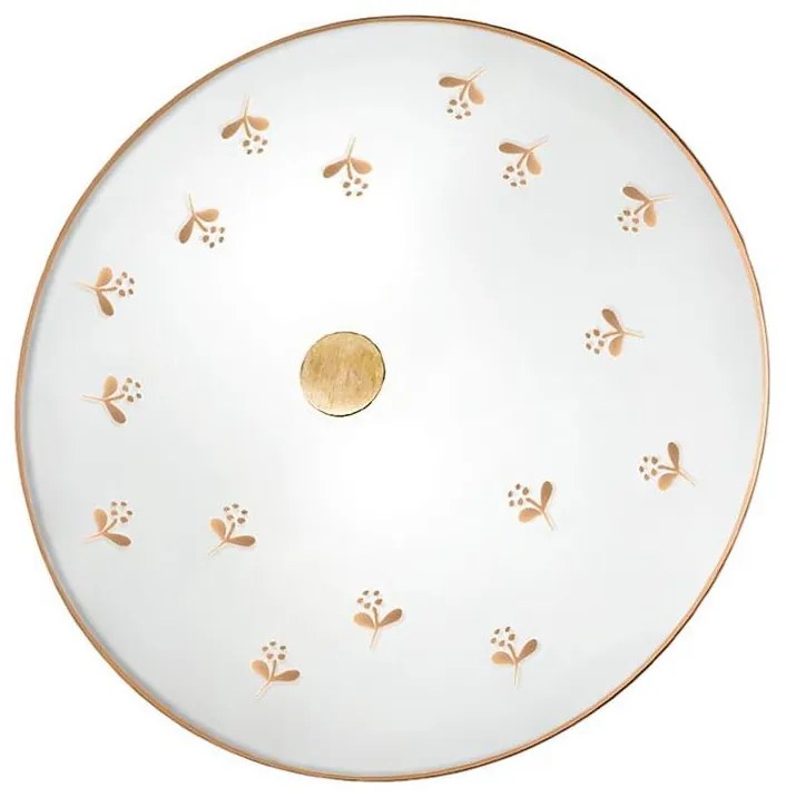 Kolarz 731.U12.4.160-Стенно осветително тяло NONNA 2xE14/60W/230V диаметър 32 см, с флорален мотив, розово злато