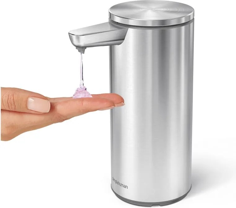 Матово сребро автоматичен стоманен диспенсер за сапун 266 ml – simplehuman