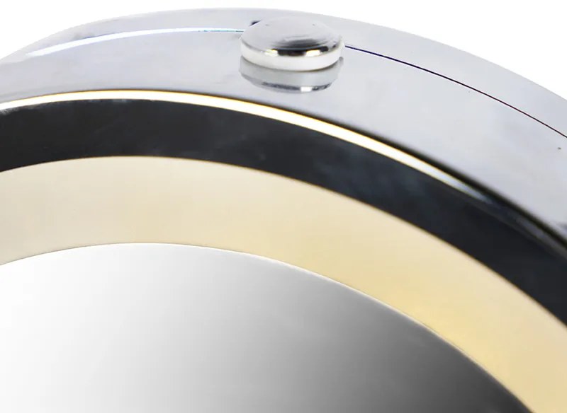 Дизайнерско стенно огледало хром с LED димер до топла регулируема IP44 - Vicino