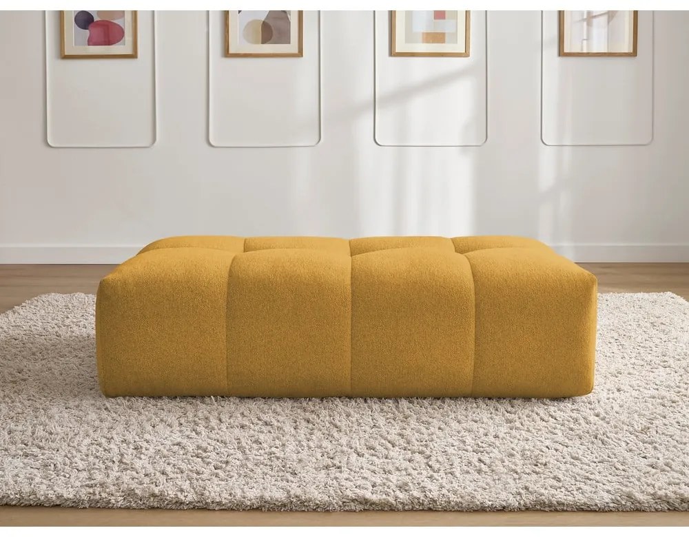 Шенилова табуретка в цвят горчица Everest – Bobochic Paris