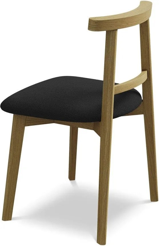 Черен трапезен стол от масивна дървесина Ohelo – Makamii