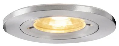 Комплект от 6 модерни вградени прожектора стоманени кръгли IP44 - Xena