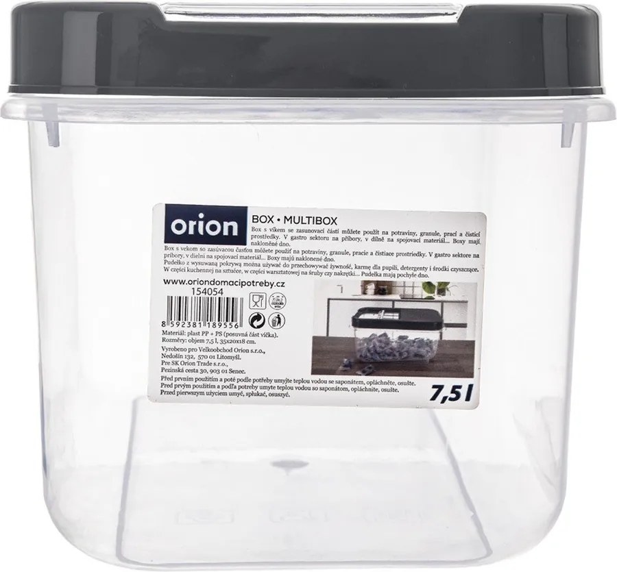 Пластмасова кутия за съхранение с капак 35x20x18 cm Slop – Orion