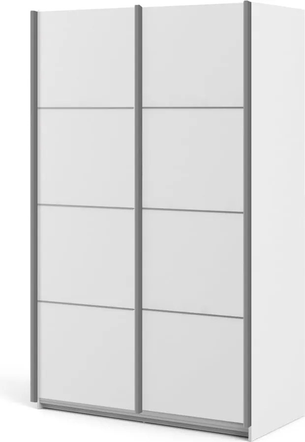 Бял гардероб с плъзгащи се врати 122x202 cm Verona - Tvilum