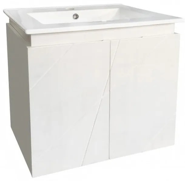 Конзолен PVC шкаф ICP 6046 W с умивалник, 60x45x55см